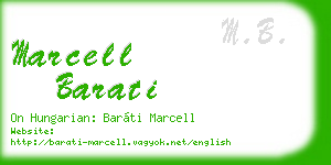 marcell barati business card