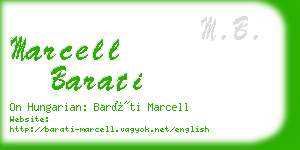 marcell barati business card